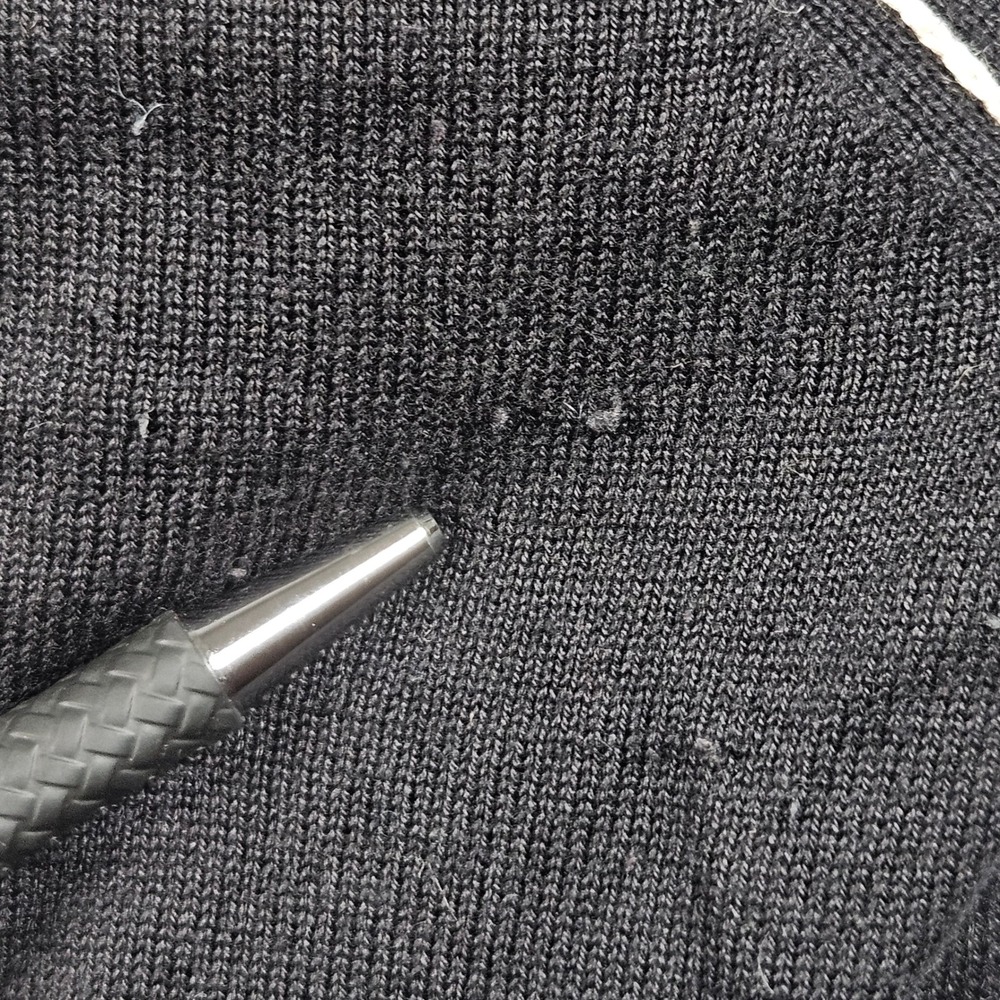 Peter Millar Quarter Zip Sweater Mens Large Black Silk Cotton Cashmere Blend - Picture 5 of 10